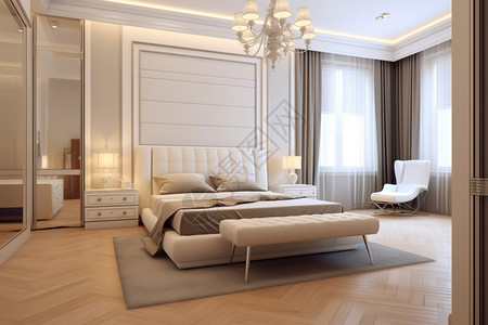 现代简约的欧式卧室装潢图片