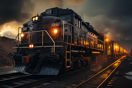火车运输大量煤炭。图片