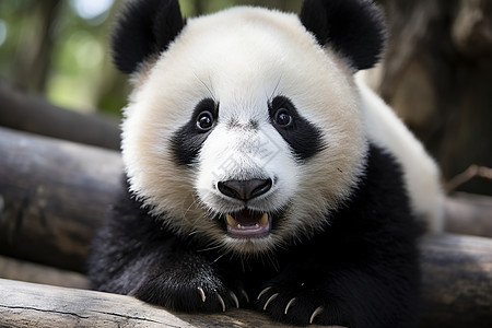 可爱憨厚的熊猫图片