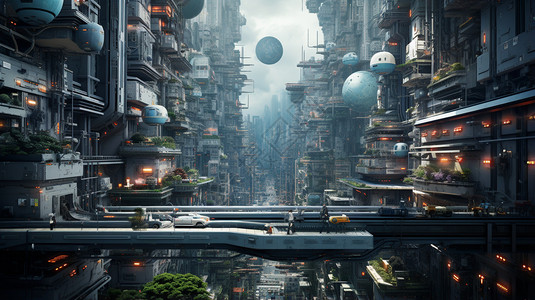 宏伟的未来城市图片