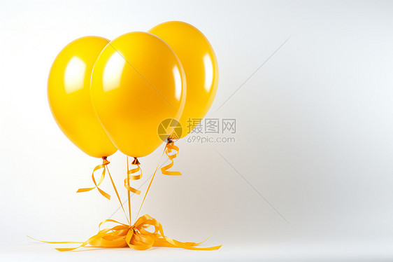 节日的黄色气球图片