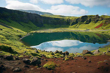 火山口景观图片