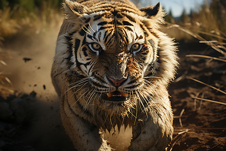 丛林中走来的老虎图片