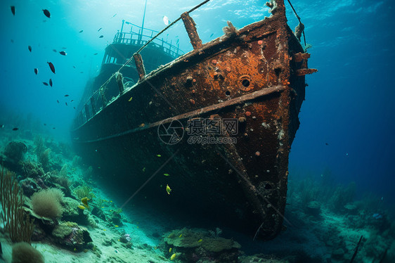 海底沉船的冒险图片