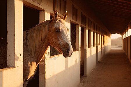 阳光下的马匹图片