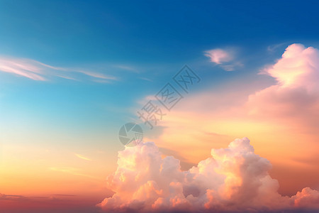 多云缤纷的天空背景图片