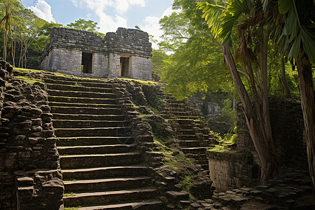 玛雅文明丛林遗迹图片