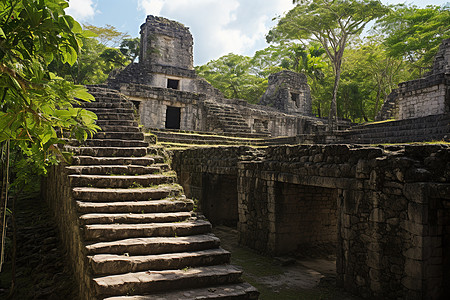 历史性石阶建筑图片