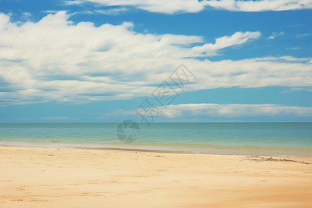 宁静的夏日海滩背景图片
