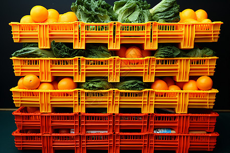 黄色新鲜水果运送蔬菜水果的篮子背景