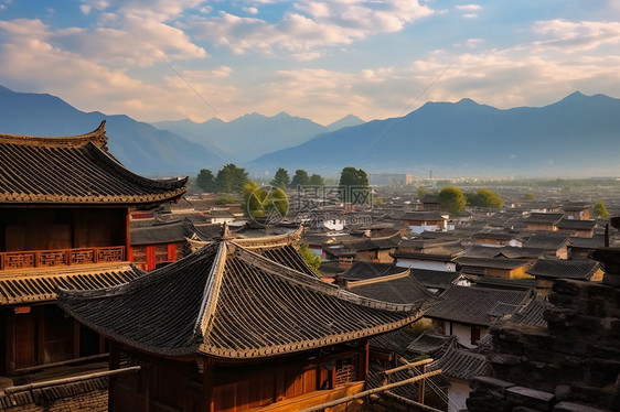 著名的丽江古城景观图片