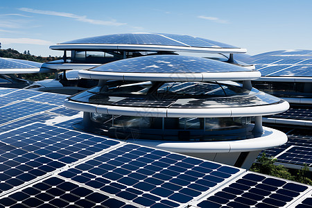太阳能电池板建筑图片