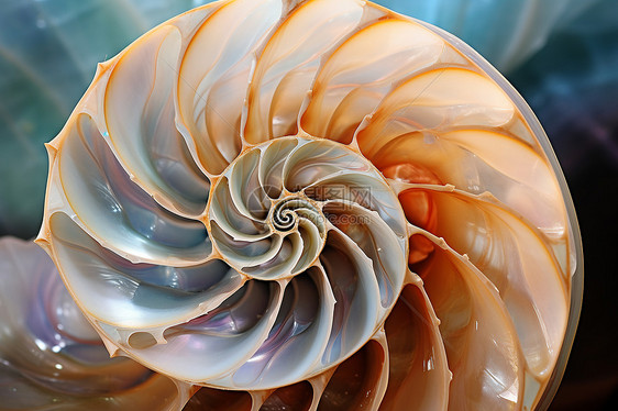 鹦鹉螺壳横截面图片