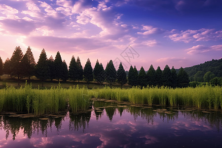 夏季户外美丽的天空景观图片