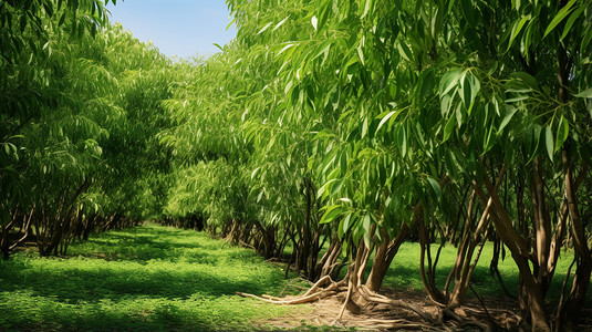 种植园里的藤椒树背景图片