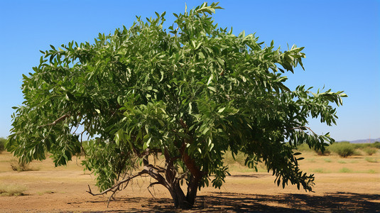 土地上一颗藤椒树图片