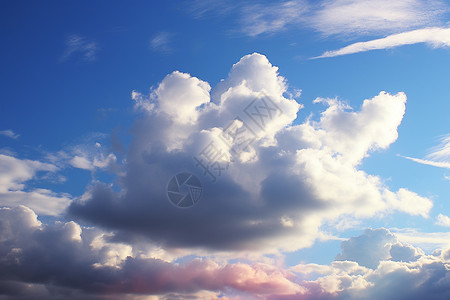 天空中飘着美丽的白云图片