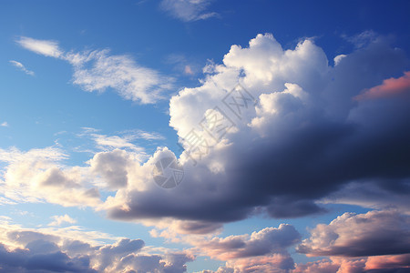 飘逸的云彩与蔚蓝的天空图片