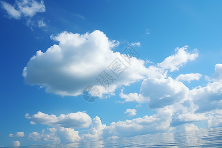 蓝色天空上的云朵背景图片