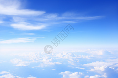 蓝天白云的美丽景色图片