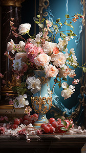 欧式装饰花瓶背景图片