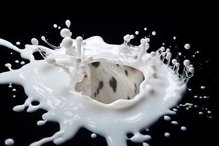 牛奶溅落的涟漪图片