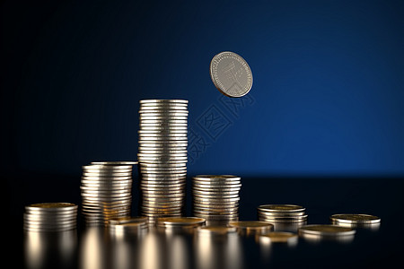 桌子上的货币背景图片