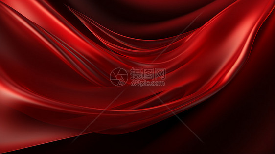 红色丝绸的线条图片