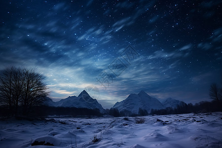 山顶的星空图片