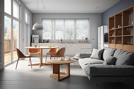 北欧风格的公寓客厅图片