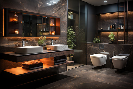 大理石浴室现代时尚的卫生间背景