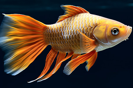 鱼缸中游动的金鱼图片