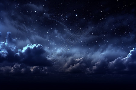 夜空中的星云图片