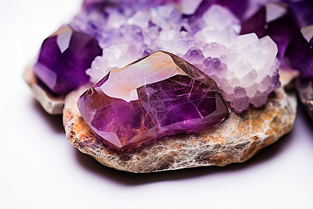 美丽的紫晶簇图片