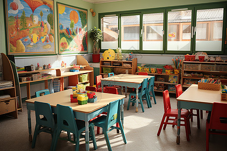 幼儿园的教室装饰高清图片