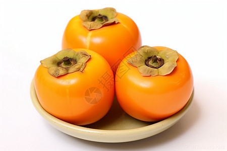 多汁的成熟柿子图片