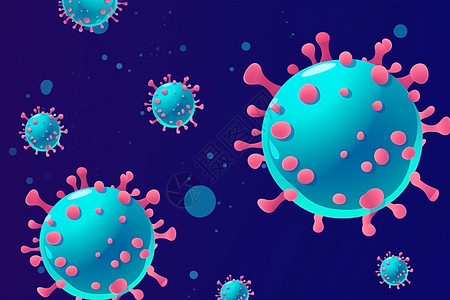 微观的病毒插图背景图片