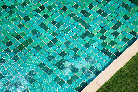 游泳池的瓷砖图片