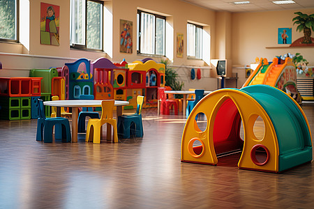 快乐的幼儿园活动室图片