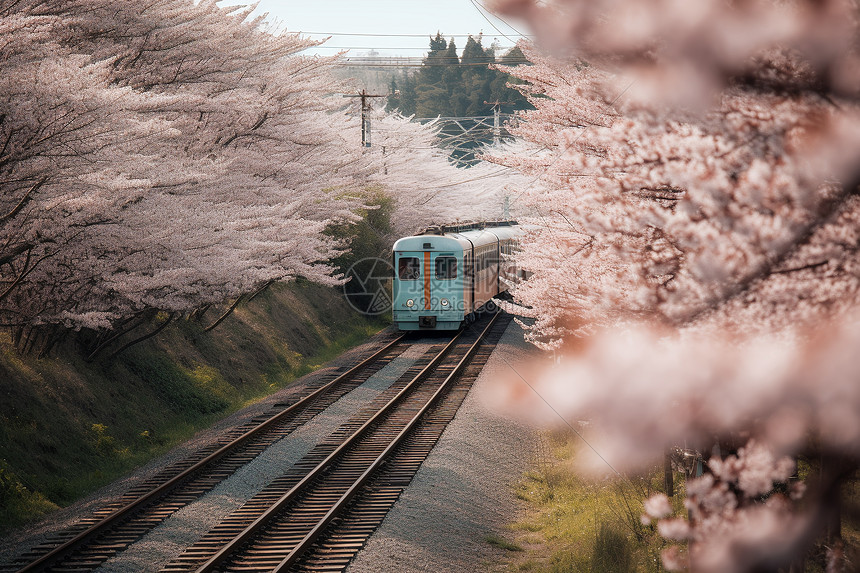 日本的樱花风景图片