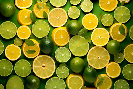 柠檬绿色背景图片