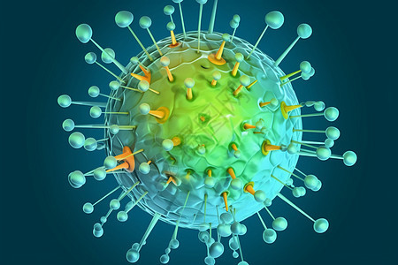 绿色的冠状病毒插图图片