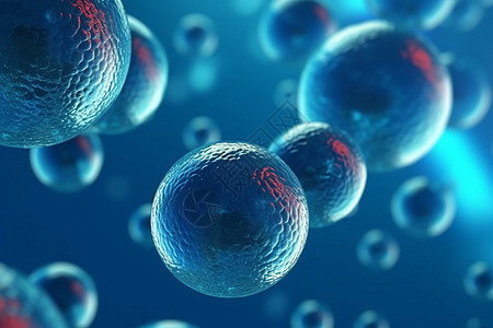 3D的人体细胞胚胎背景图片