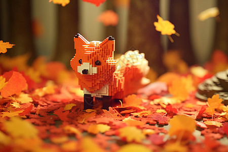 秋日森林的狐狸图片