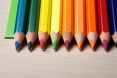 彩色铅笔排列着图片