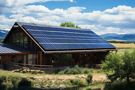 太阳能电池板的房屋图片