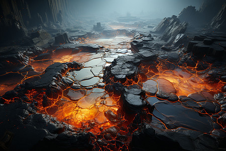 火山地貌的微缩世界图片