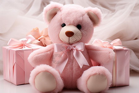 粉色小熊与粉色图片