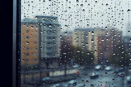 雨天城市黄梅时节家家雨高清图片