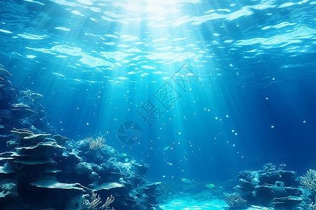 海底海洋的美景背景